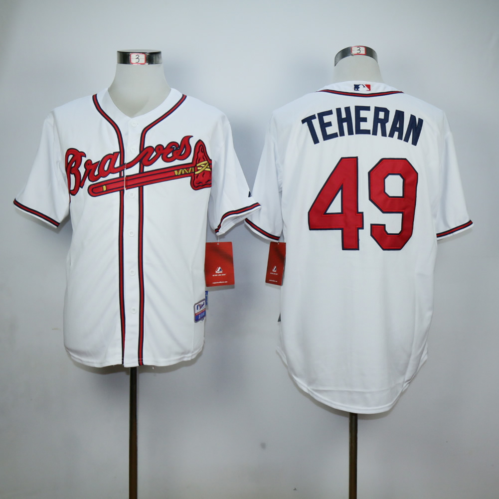 Men Atlanta Braves #49 Teheran White MLB Jerseys->atlanta braves->MLB Jersey
